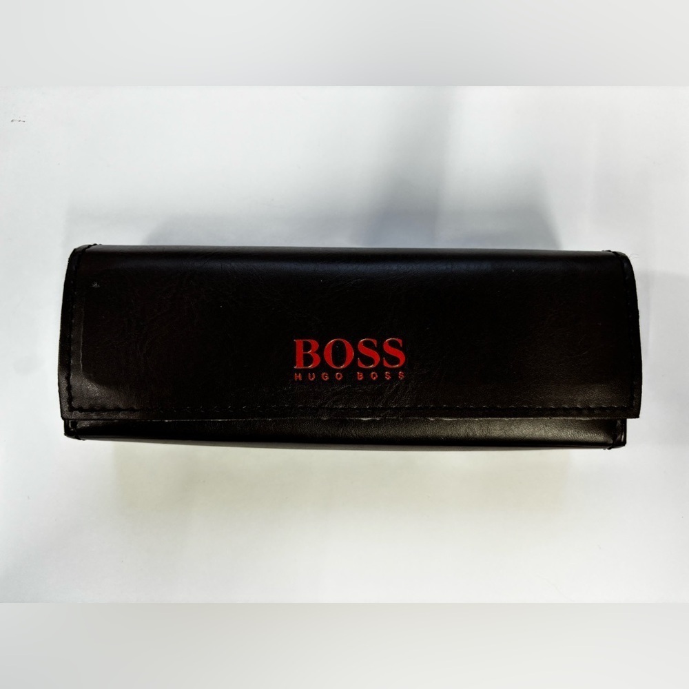 Vintage Hugo Boss brown leather eyeglass case